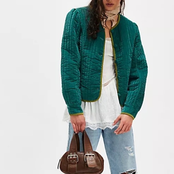 NWOT Free People We The Free Natalia Velvet Jacket Size Medium - Picture 1 of 16